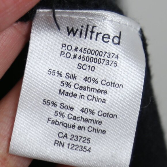 Aritzia Wilfred Silk Cashmere Long Sleeve Thin Cardigan Sweater Sz Medium - Picture 7 of 9